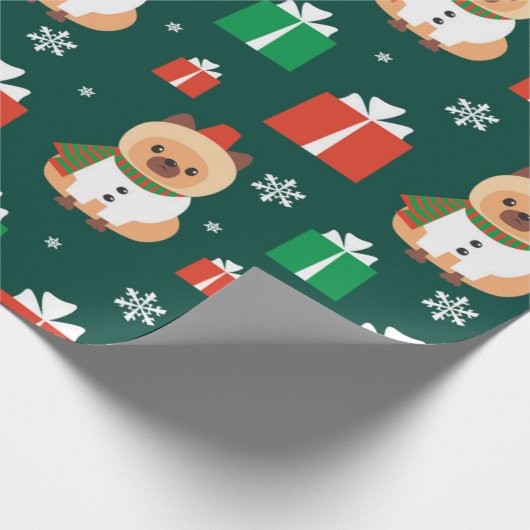 Kerstspitz-patroon Cadeaupapier (Hoek)