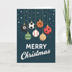 Kerstsportornamentenkaart Kaart