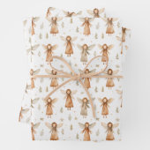 Kerstsprookje Cadeauverpakking in neutrale kleuren Inpakpapier Vel (In situ)