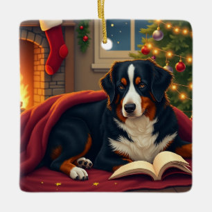 Kerstsprookje voor Berner Sennenhond Keramisch Ornament