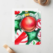 Kerstspullen Notitiekaartje (Voorkant / Achterkant in situ)