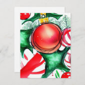 Kerstspullen Notitiekaartje (Voorkant / Achterkant)