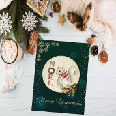 Kerstsquirrel met sneeuwvlokken feestdagenkaart