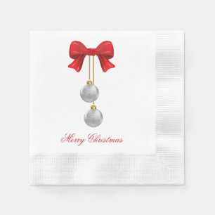 kerststaart en kogelstaafpapier servet