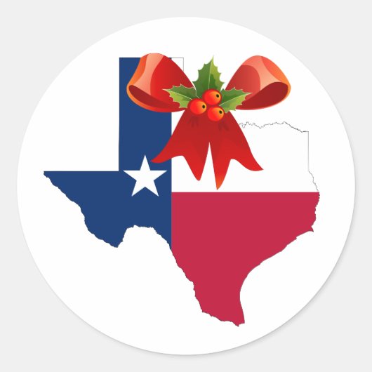 Kerststaat Texas Vlag Stickers zeehonden (Voorkant)