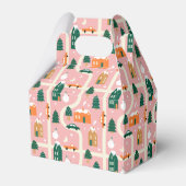 Kerststad Vakantiepatroon Patroon Bedankdoosjes (Achterkant)