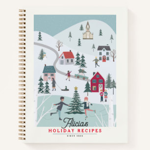 Kerststad/Village Holiday Recipe Notitieboek