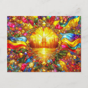 KERSTSTADSBEELD ~ BRIEFKAART ~