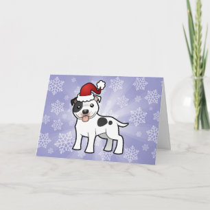 Kerststaffordshire Bull Terrier Feestdagen Kaart