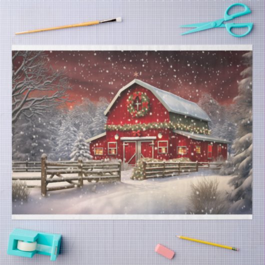 Kerststal 3 Decoupage papier (Craft)