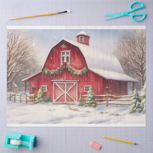 Kerststal 4 Decoupage papier (Craft)