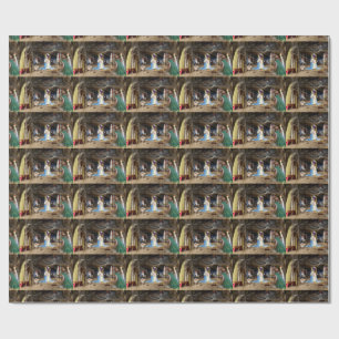 Kerststal Antiek Cadeaupapier