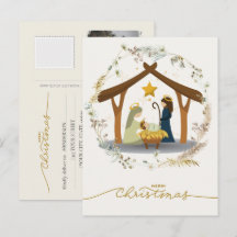 Kerststal Baby Jezus in de Kribbe Uw Foto