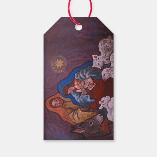 Kerststal cadeautag cadeaulabel (Voorkant)