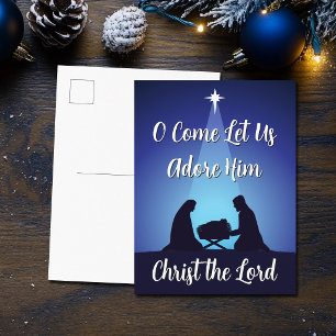Kerststal Christus de Heer Religieus Feestdagenkaart
