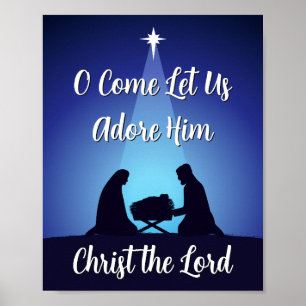 Kerststal Christus de Heer religieus Poster