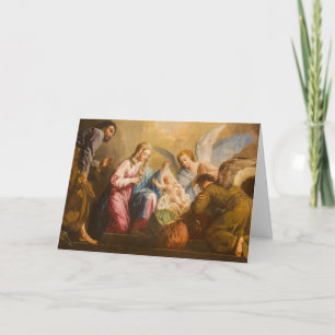 Kerststal engelen Heilige Familie Maagd Maria Kaart