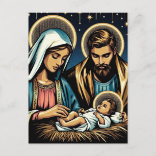 Kerststal Feestdagenkaart