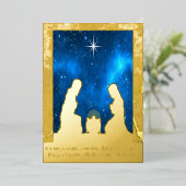 Kerststal Folie Feestdagenkaart (Staand Voorkant)