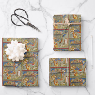 Kerststal Geboorte van Jezus Giotto di Bondone Inpakpapier Vel