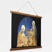 Kerststal Hangend Wandkleed (Gebogen)