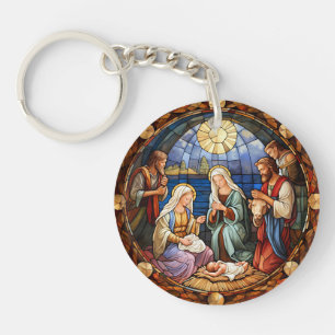 Kerststal Illustratie Sleutelhanger