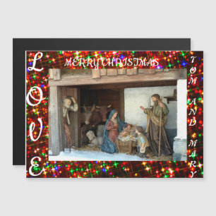 Kerststal in het dorp