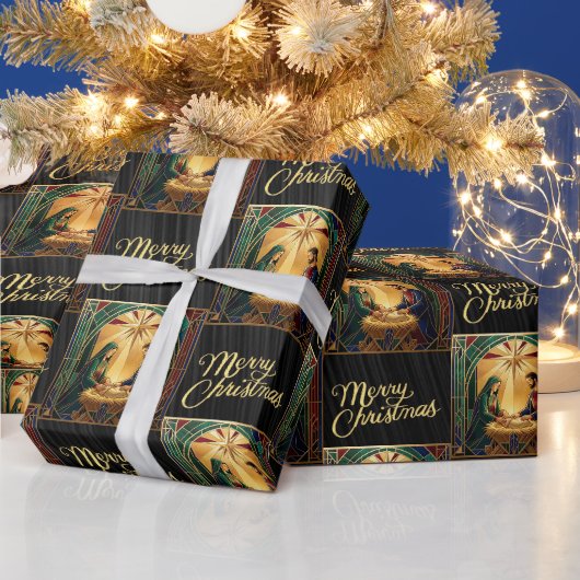 Kerststal Inpakpapier (Feestdagen)