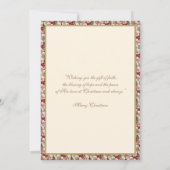 Kerststal Jezus Maria Joseph Bloemen Kaart (Achterkant)