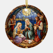 Kerststal keramisch ornament (Voorkant)