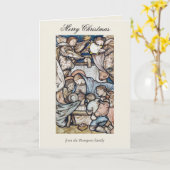 Kerststal kerst religieus christelijk vreugdevol kaart (Gele Bloem)