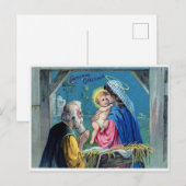  kerststal kerstgroeten feestdagenkaart (Voorkant / Achterkant)