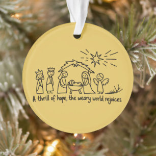 Kerststal Kerstmis Christelijke Familie Matching Ornament