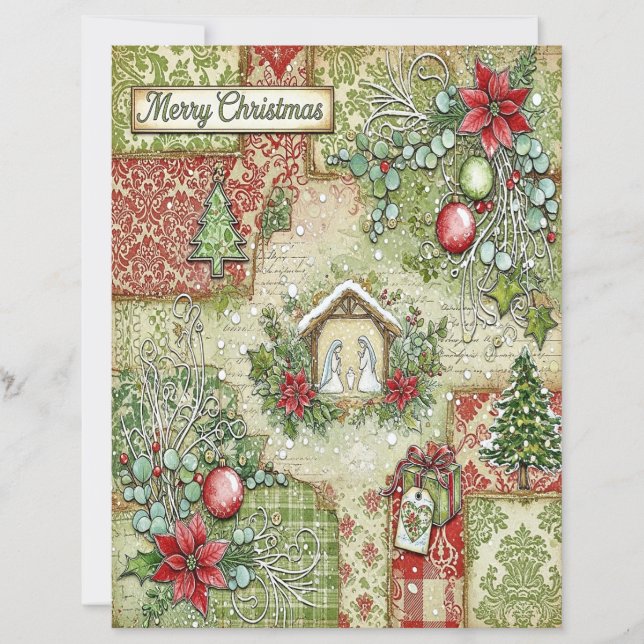 Kerststal knutselpapier (Voorkant)