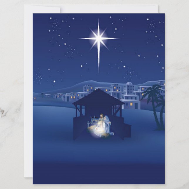 Kerststal knutselpapier (Voorkant)