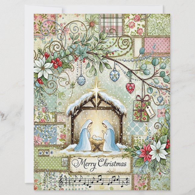 Kerststal knutselpapier (Voorkant)