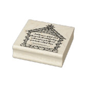 Kerststal met aangepaste Bijbeltekst Rubberstempel (Stempel)
