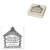 Kerststal met aangepaste Bijbeltekst Rubberstempel (Gestempeld)