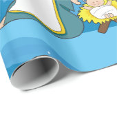 Kerststal met Maria Jozef en Baby Jezus Cadeaupapier (Rol Hoek)