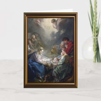 Kerststal met religieus thema kaart