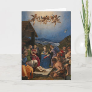 Kerststal met religieus thema kaart