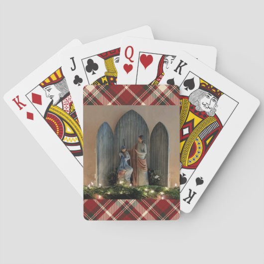 Kerststal  pokerkaarten (Achterkant)
