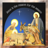 Kerststal Raamsticker (Vel 2)
