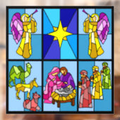 Kerststal raamsticker (Vel 2)