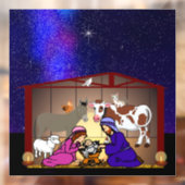 Kerststal Raamsticker (Vel 2)