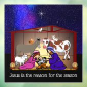 Kerststal Raamsticker (Vel 3)