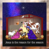 Kerststal Raamsticker (Vel 2)