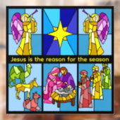Kerststal raamsticker (Vel 2)