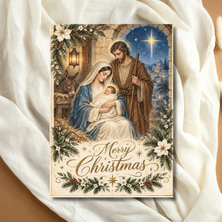 Kerststal Religieus Christelijk Kerstfeest Feestdagenkaart