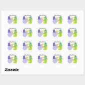 Kerststal Scene Ronde Sticker (Vel)